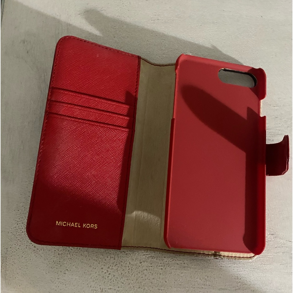 Micheal Kors Red Burgundy Iphone 8s plus phone case. - Picture 2 of 5